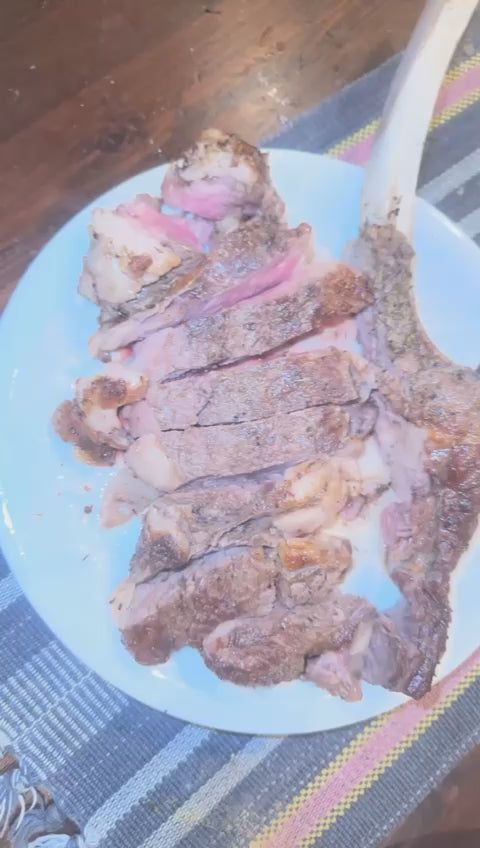 Fresh Halal British Angus Beef Tomahawk Steak - Premium, Grass Fed