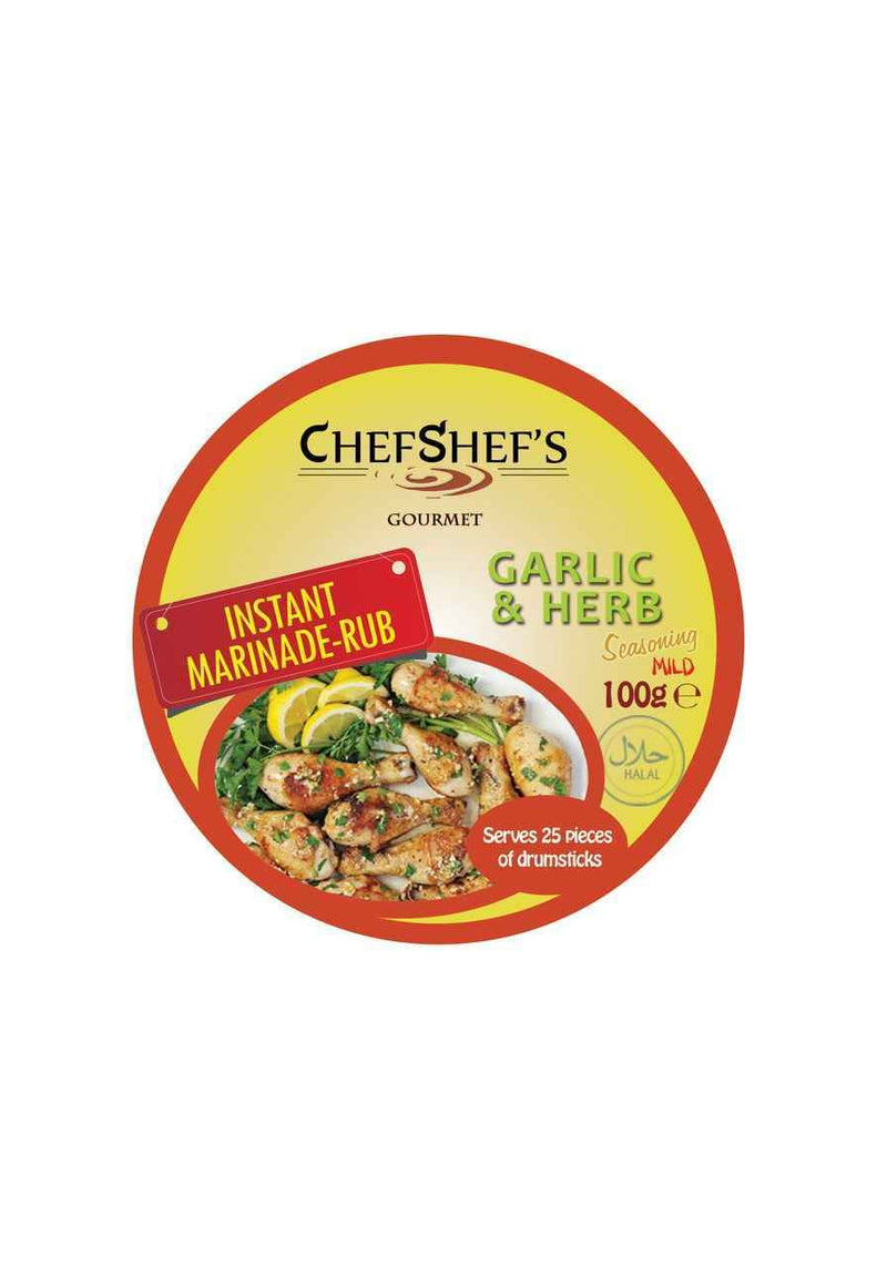 ChefShef's Instant Marinade Rub, Garlic and Herb 90g