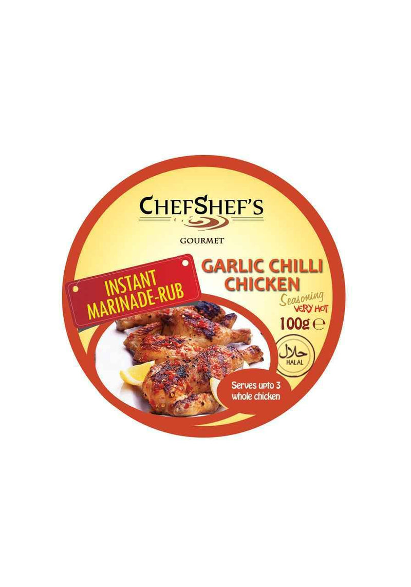 ChefShef's Instant Marinated Rub, Garlic Chilli Chicken 90g