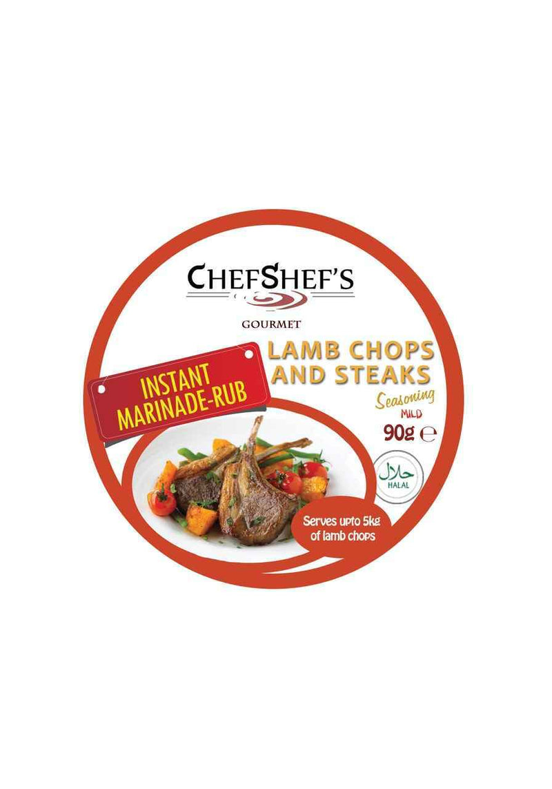 ChefShef's Instant Marinated Rub, Lamb Chops and Steaks 90g