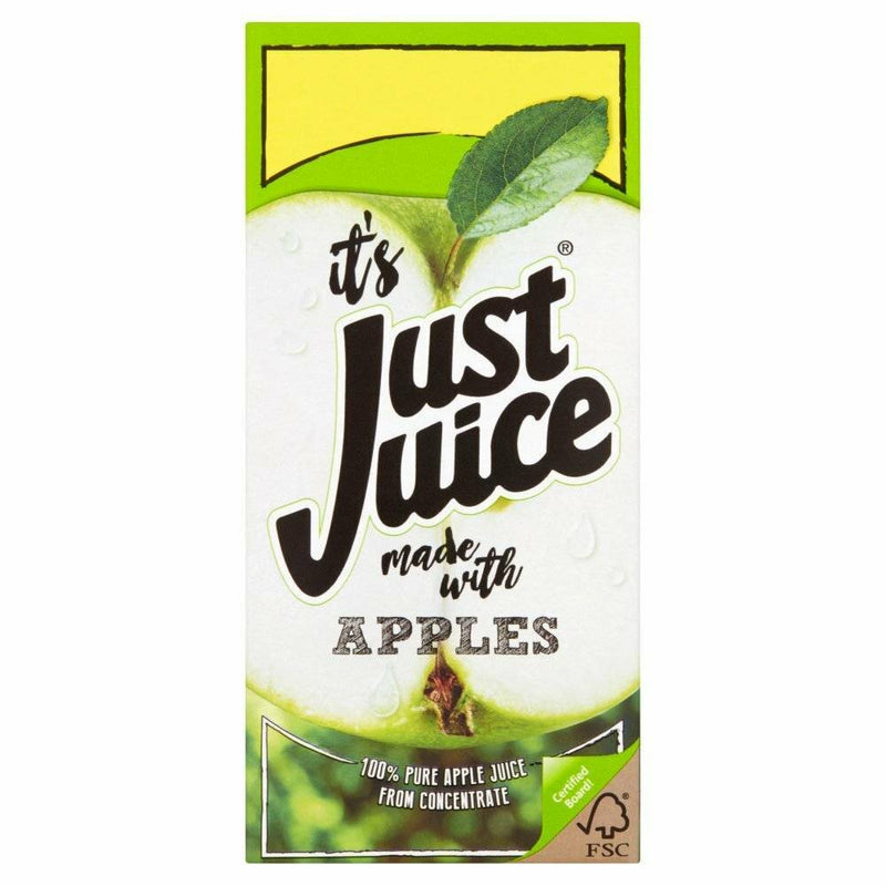 Just Juice 100% Pure Apple Juice from Concentrate 1L x 8, Case