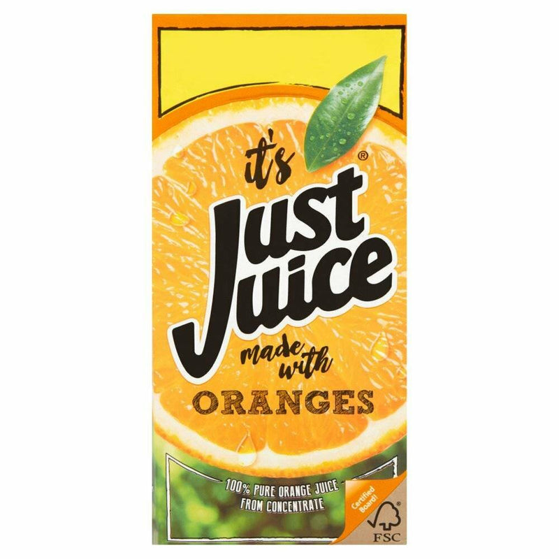 Just Juice Pure Orange Juice from Concentrate 1L x 12, Case