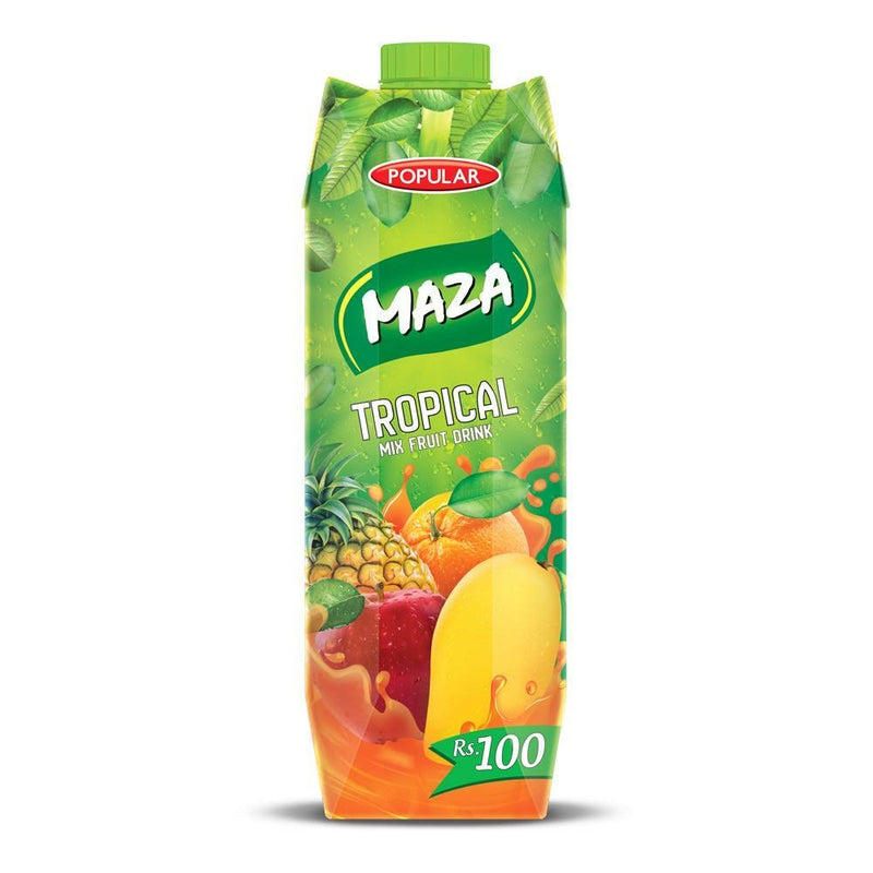 Popular Maza Tropical Mix Fruit Drink - 1L x 6