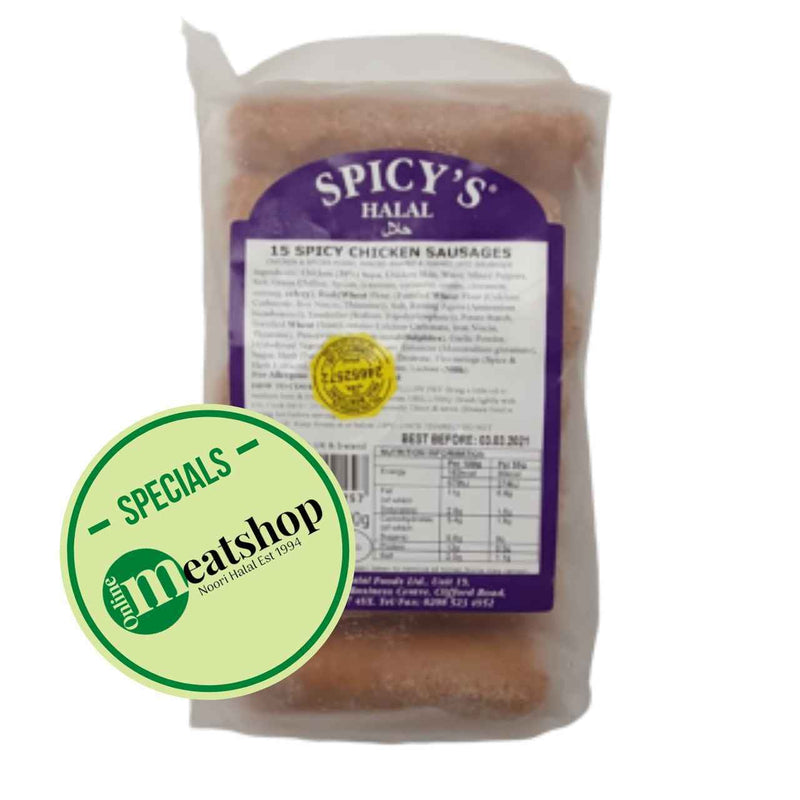 Spicy’s Halal 12 Spicy Chicken Sausages