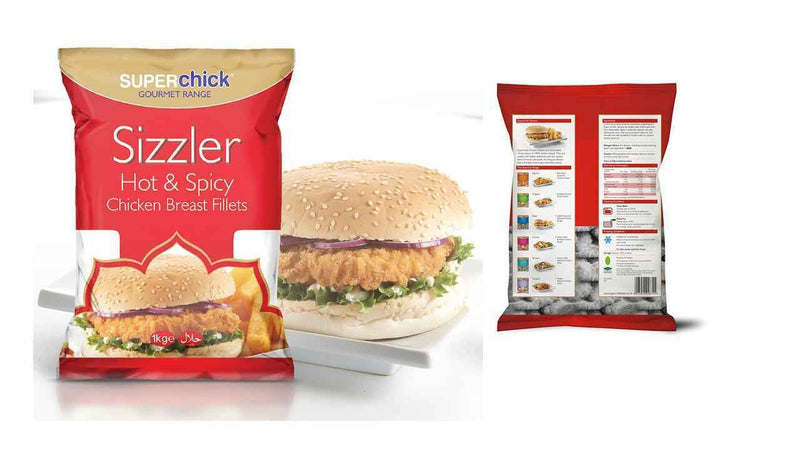 Super Chicks Chicken Sizzler Burgers 1KG