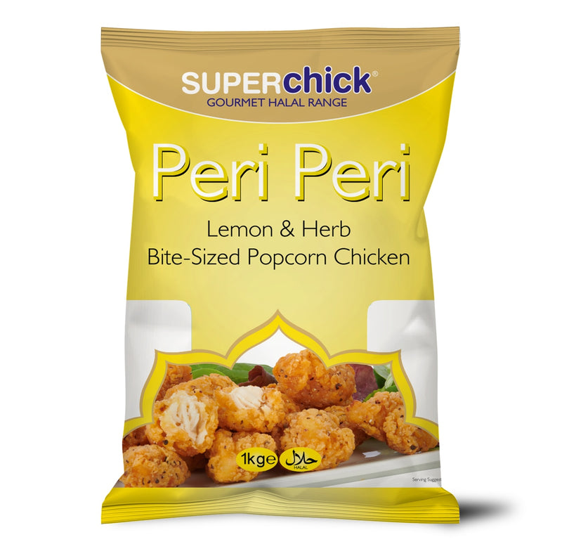 Superchick Peri Peri Lemon & Herb Popcorn Chicken 1KG