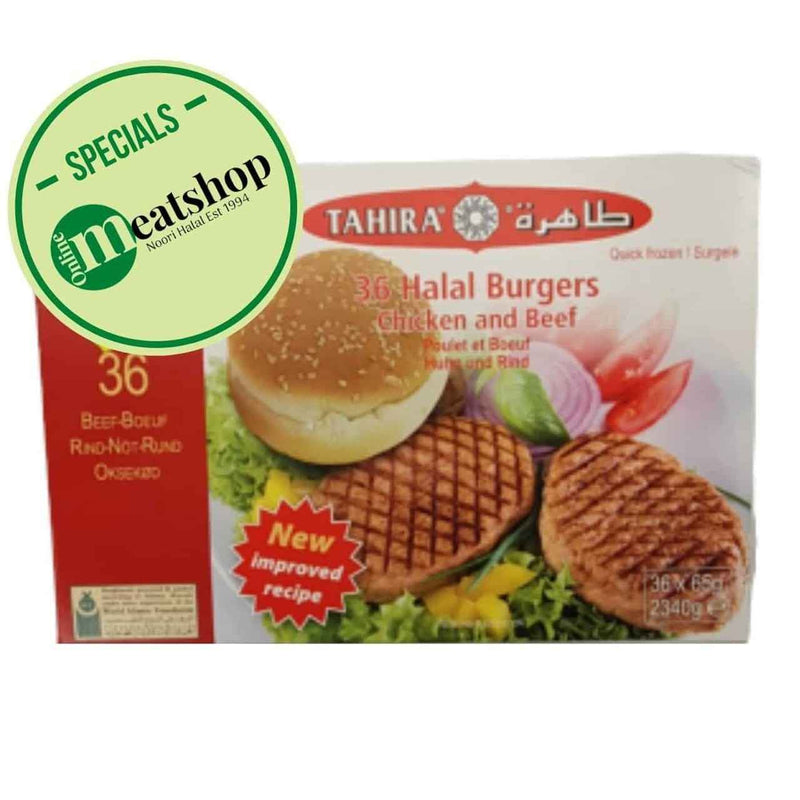 Tahira Halal 36 Chicken & Beef Burgers
